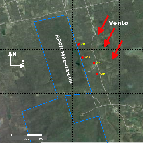 Brocas nos arredores da Reserva Mãe-da-Lua